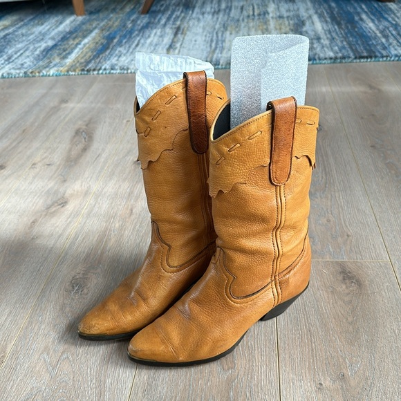 Code west vintage brown leather cowboy boots female size 7 - Picture 5 of 6